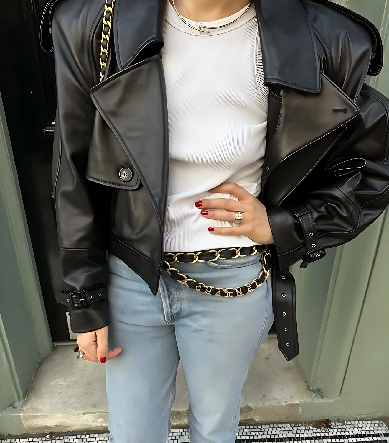 Elegant Vintage Turn-Down Collar Women's Leather Jacket