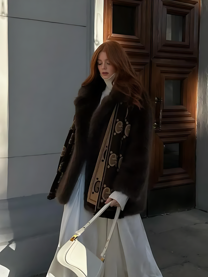 Mid-Length Faux Fur Coat